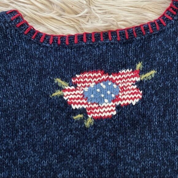 American flag knitted Monterey bay linen blend sweater - Picture 6 of 6